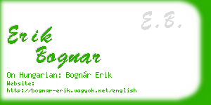 erik bognar business card